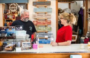 Up North Gift Co Staff at Sales Counter