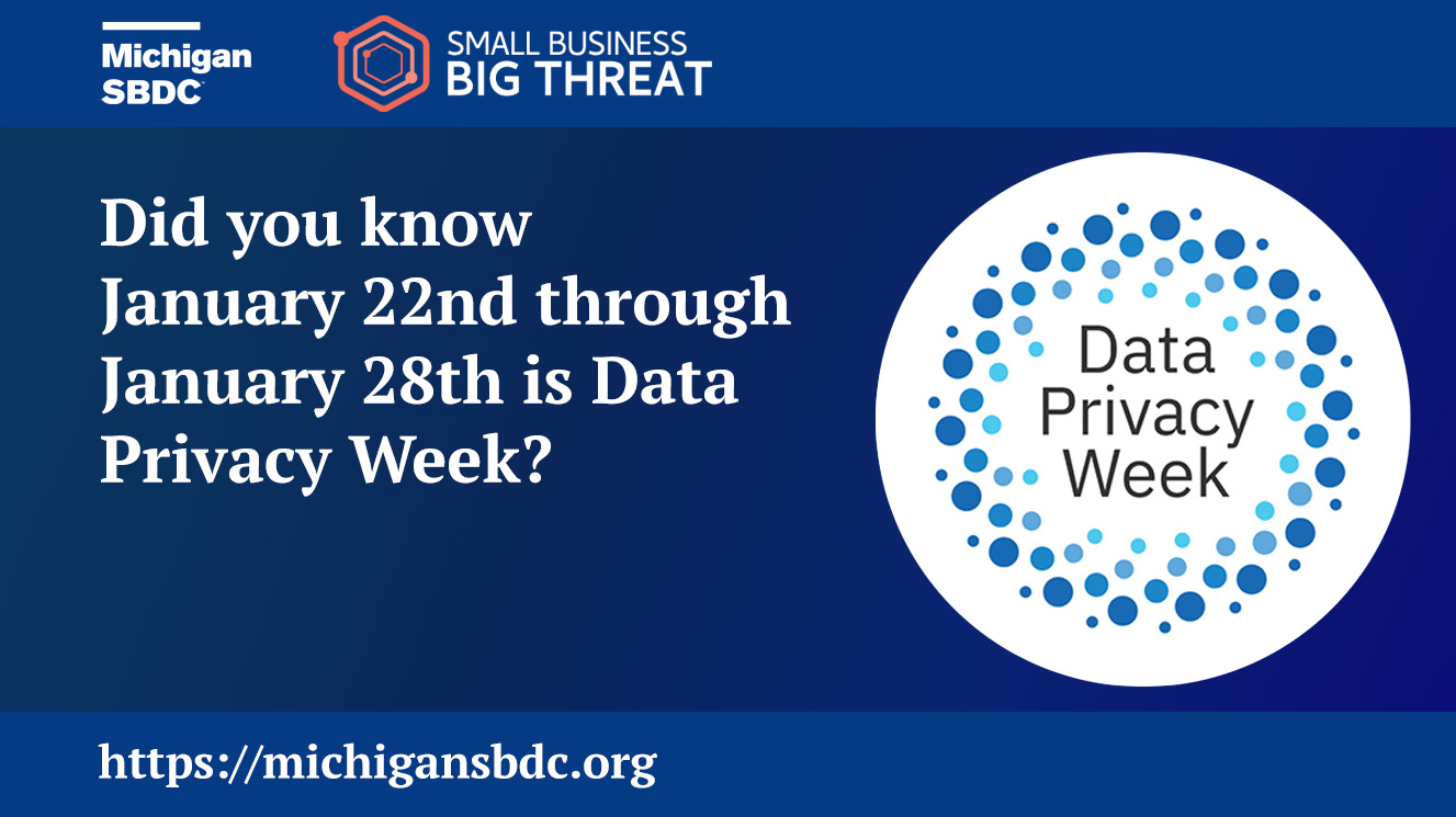 Data privacy week Michigan SBDC